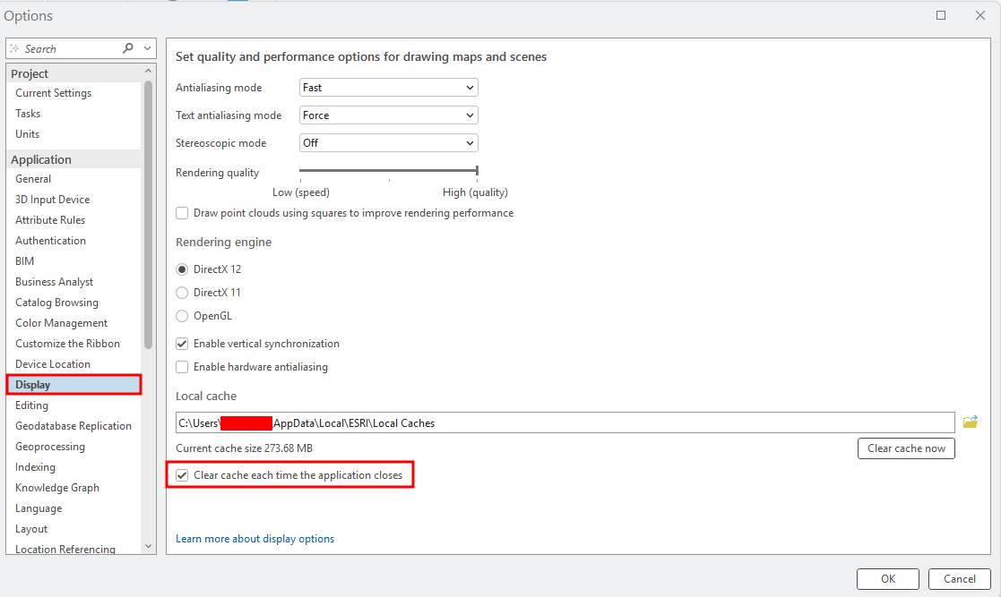 Cache in ArcGIS Pro